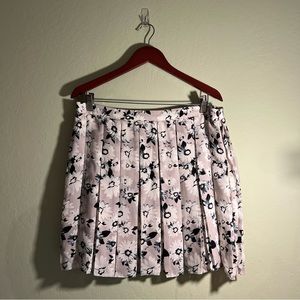Banana Republic Lilac Floral Pleated Skirt NWOT